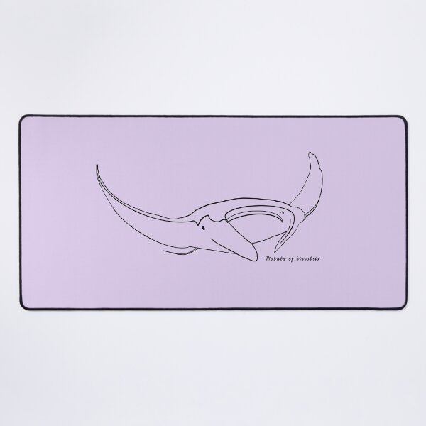 Item preview, Manta ray outline BLACK with Latin name LAVENDER designed and sold by heatherwestt.