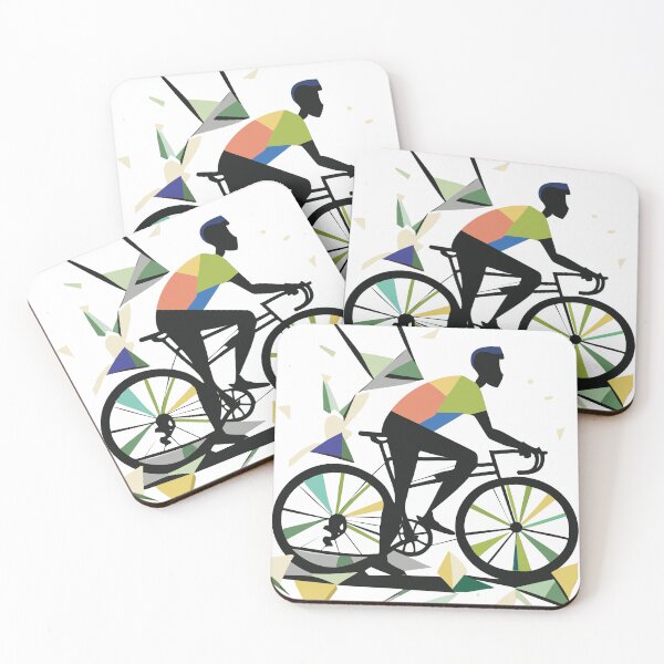 Item preview, Cubist style cyclist man designed and sold by xdiseno.