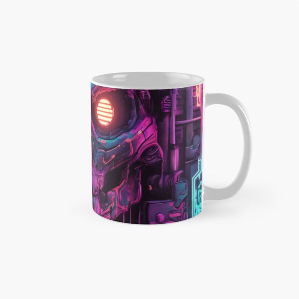 Item preview, Neon Punk Robot Skull Graffiti Art designed and sold by TheArtOfPat.