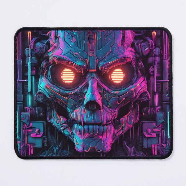 Item preview, Neon Punk Robot Skull Graffiti Art designed and sold by TheArtOfPat.