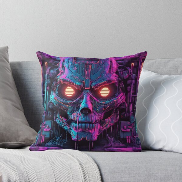 Item preview, Neon Punk Robot Skull Graffiti Art designed and sold by TheArtOfPat.