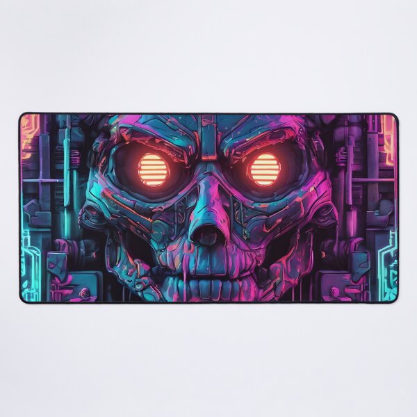 Item preview, Neon Punk Robot Skull Graffiti Art designed and sold by TheArtOfPat.