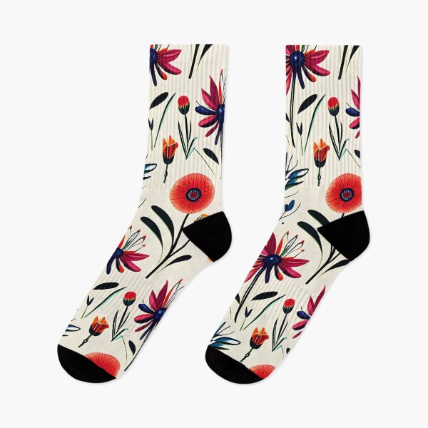 Item preview, Floral Art Elegant & Royal Red Wildflowers Sunflower Pattern 2X designed and sold by Zeporas Castle.