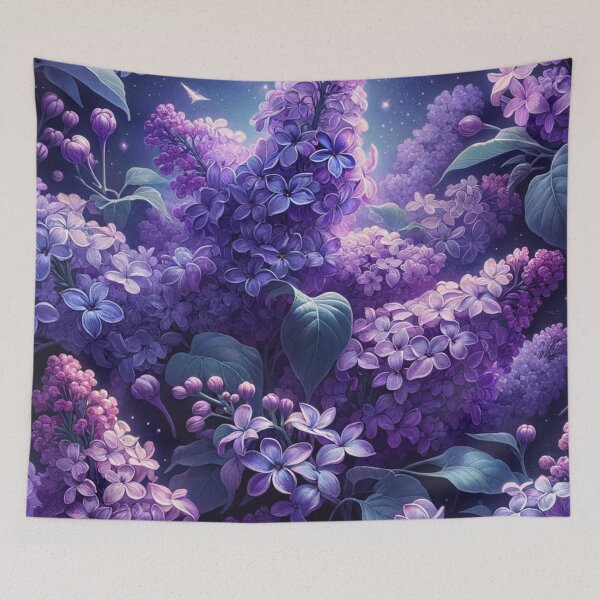 Item preview, Starry Lilac Night - Floral Art designed and sold by mymagicstoreus.