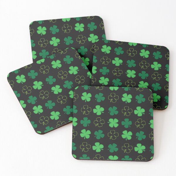 Item preview, Four Leaf Clover - Shamrock Print - Black designed and sold by JenPolegattoArt.
