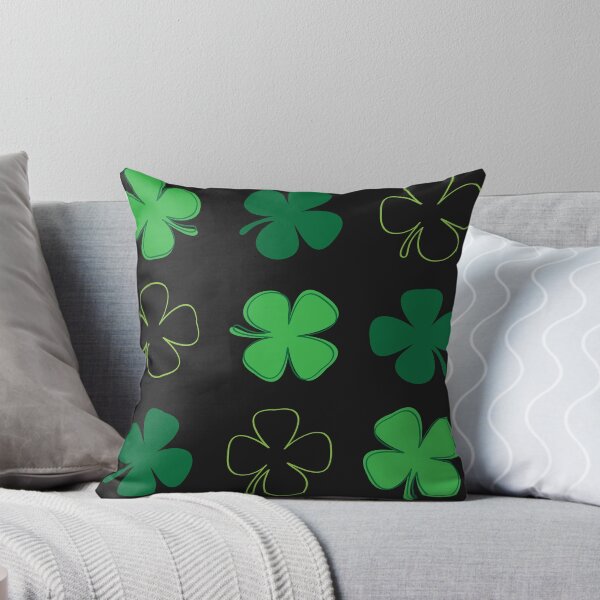 Item preview, Four Leaf Clover - Shamrock Print - Black designed and sold by JenPolegattoArt.