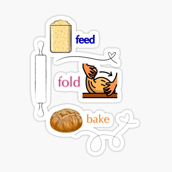 Item preview, Feed, Fold, Bake - Sourdough Bread designed and sold by RecentEnchanted.