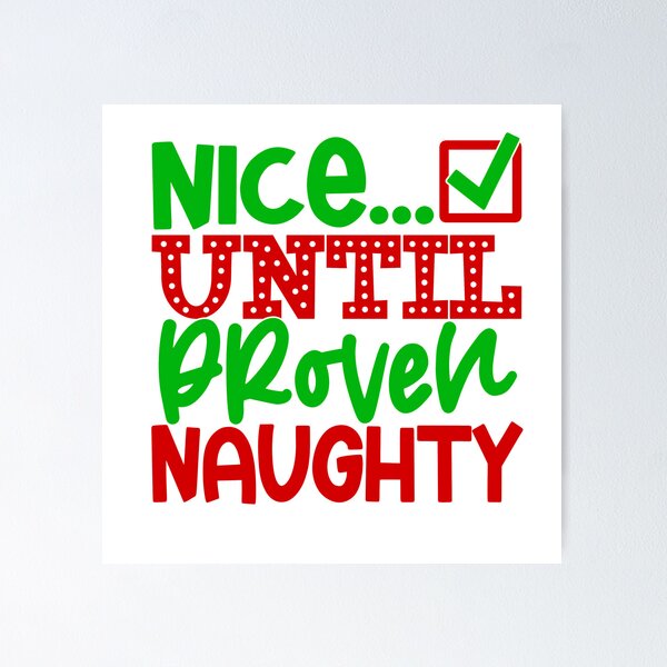 Item preview, Nice until proven naughty check mark designed and sold by Magico Paco.