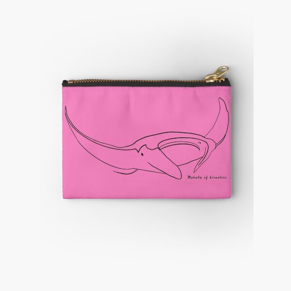 Item preview, Manta ray outline BLACK with Latin name HOT PINK designed and sold by heatherwestt.
