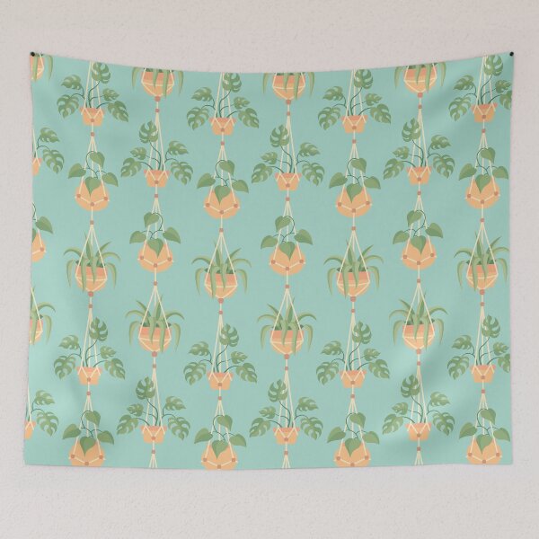 Item preview, Macramé Flower Pot Hangers With Leafy Exotic House Plants designed and sold by AllisonDelDuca.