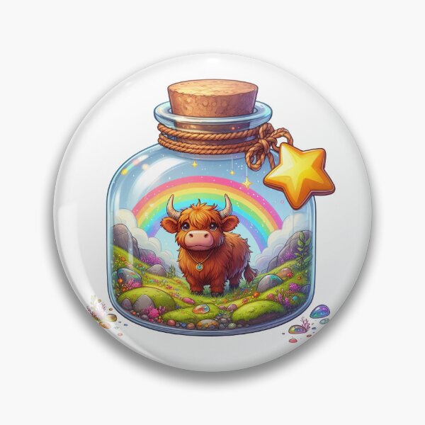 Item preview, Highland Cow in a Bottle designed and sold by stickyfoot.