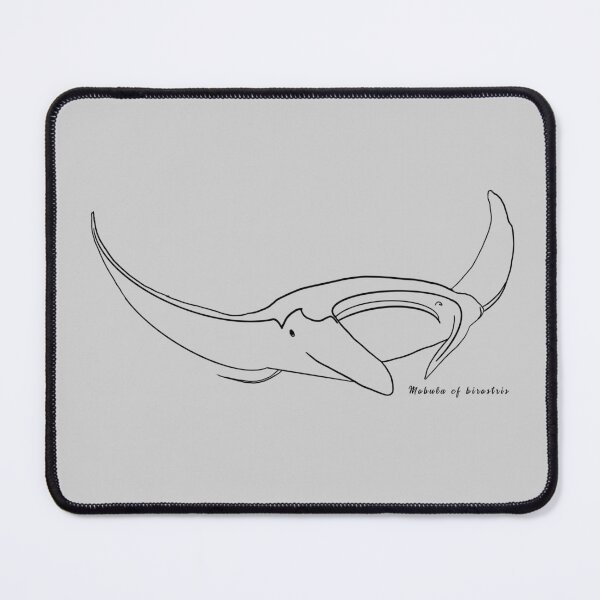 Item preview, Manta ray outline BLACK with Latin name GREY designed and sold by heatherwestt.