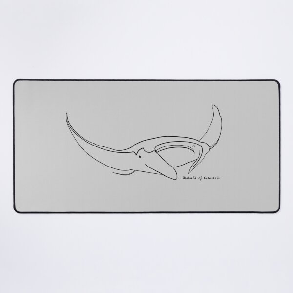 Item preview, Manta ray outline BLACK with Latin name GREY designed and sold by heatherwestt.