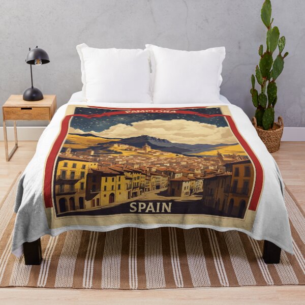 Item preview, Pamplona Spain Starry Night and Moon Tourism Vintage Poster designed and sold by TravelersGems.