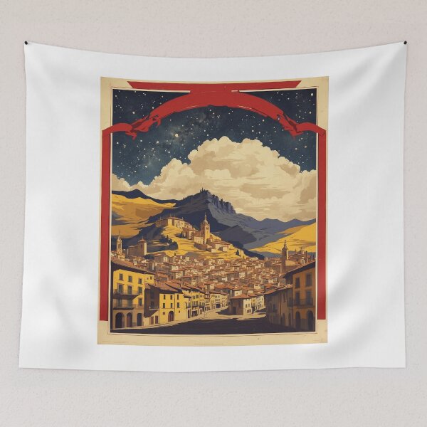 Item preview, Pamplona Spain Starry Night and Moon Tourism Vintage Poster 2 designed and sold by TravelersGems.