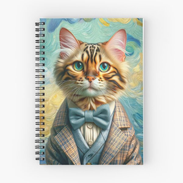 Item preview, Bengal Cat Portrait - Van Gogh Style designed and sold by aikittycats.