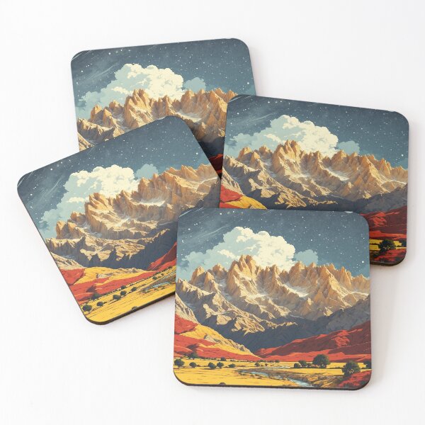 Item preview, Picos de Europa National Park Spain Starry Night and Moon Tourism Vintage Poster designed and sold by TravelersGems.