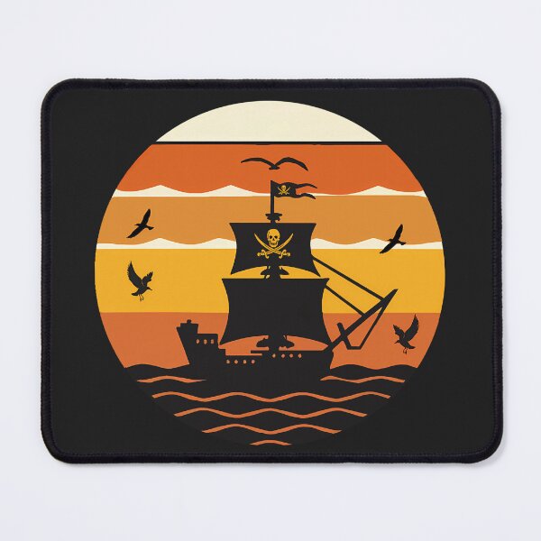 Item preview, Illustration of the silhouette of a pirate ship designed and sold by ArteDelCine.