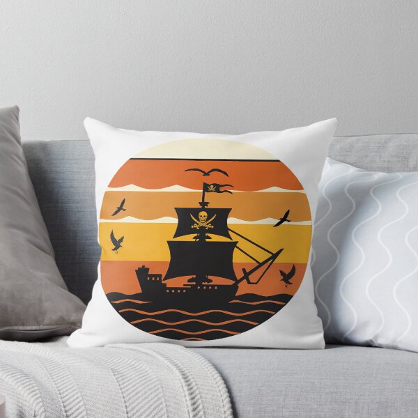 Item preview, Illustration of the silhouette of a pirate ship designed and sold by ArteDelCine.