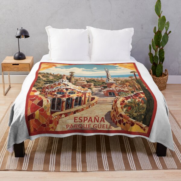 Item preview, Parque Guell Spain Tourism Vintage Poster 2 designed and sold by TravelersGems.