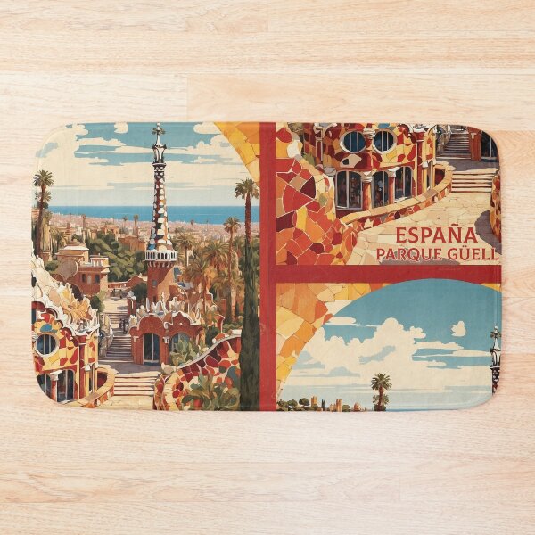 Item preview, Parque Guell Spain Tourism Vintage Poster 2 designed and sold by TravelersGems.