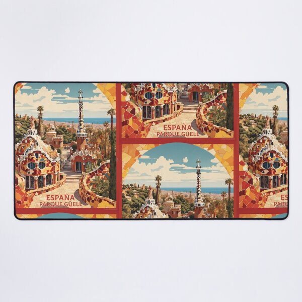 Item preview, Parque Guell Spain Tourism Vintage Poster 2 designed and sold by TravelersGems.