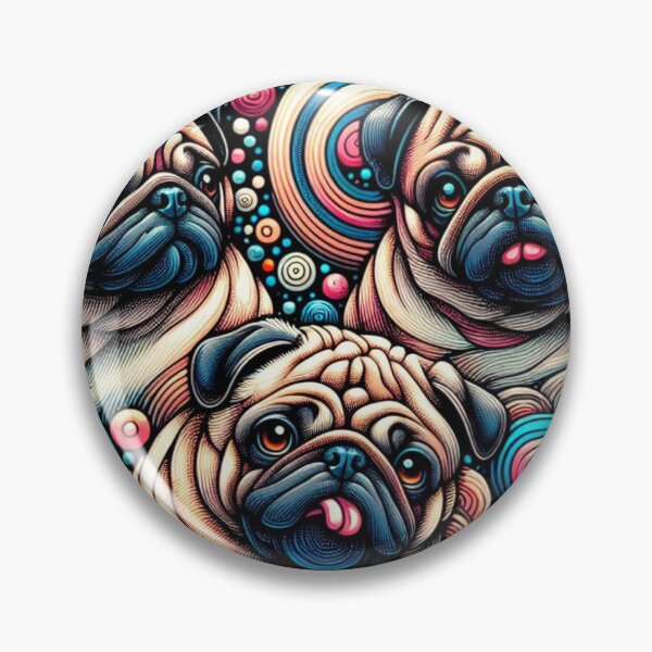 Item preview, Whimsical Pug Dogs Sad Face designed and sold by purplesensation.
