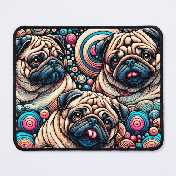Item preview, Whimsical Pug Dogs Sad Face designed and sold by purplesensation.