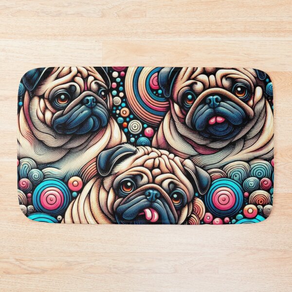 Item preview, Whimsical Pug Dogs Sad Face designed and sold by purplesensation.