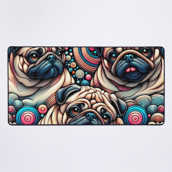 Item preview, Whimsical Pug Dogs Sad Face designed and sold by purplesensation.