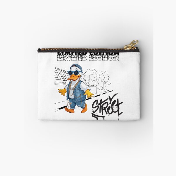 Item preview, duck t-shirt with glasses walking down the street in urban style designed and sold by stickersvnzla.