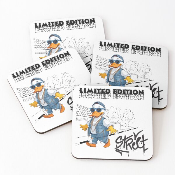 Item preview, duck t-shirt with glasses walking down the street in urban style designed and sold by stickersvnzla.