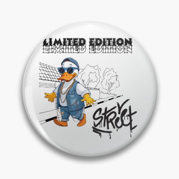 Item preview, duck t-shirt with glasses walking down the street in urban style designed and sold by stickersvnzla.
