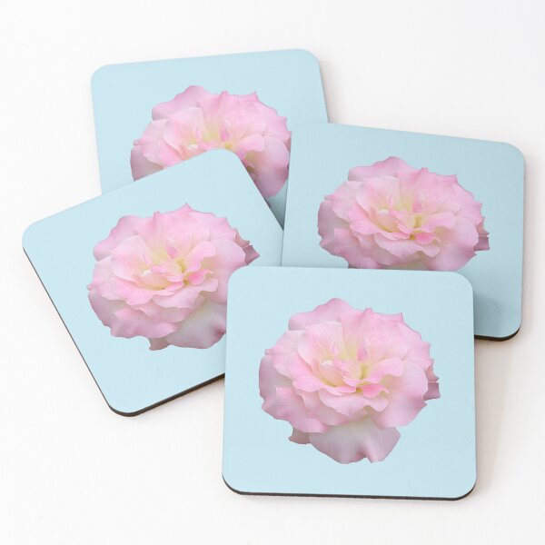 Item preview, Pale Pink Rose on Blue designed and sold by STHogan2.