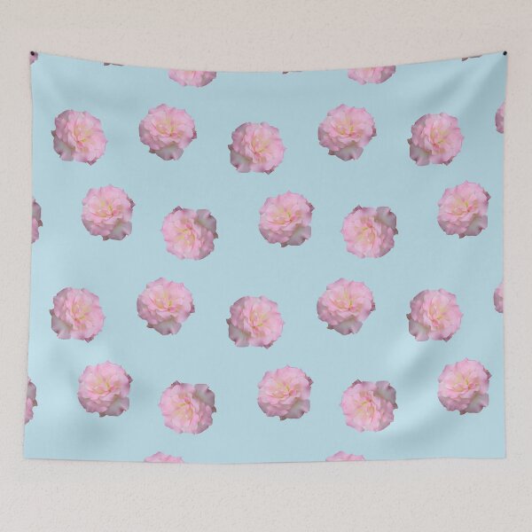 Item preview, Pale Pink Rose on Blue designed and sold by STHogan2.