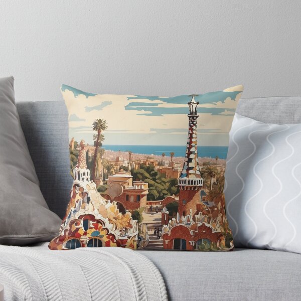 Item preview, Parque Guell Spain Tourism Vintage Poster 2 designed and sold by TravelersGems.
