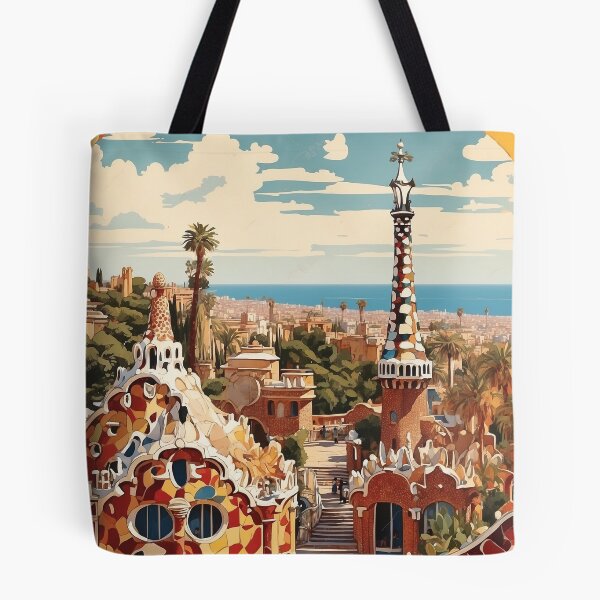 Item preview, Parque Guell Spain Tourism Vintage Poster 2 designed and sold by TravelersGems.