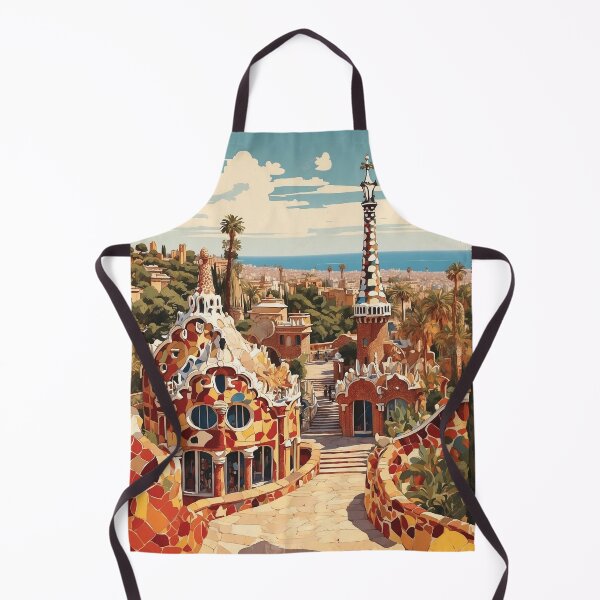 Item preview, Parque Guell Spain Tourism Vintage Poster 2 designed and sold by TravelersGems.