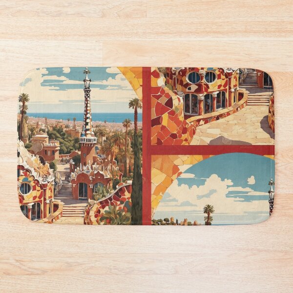 Item preview, Parque Guell Spain Tourism Vintage Poster 2 designed and sold by TravelersGems.