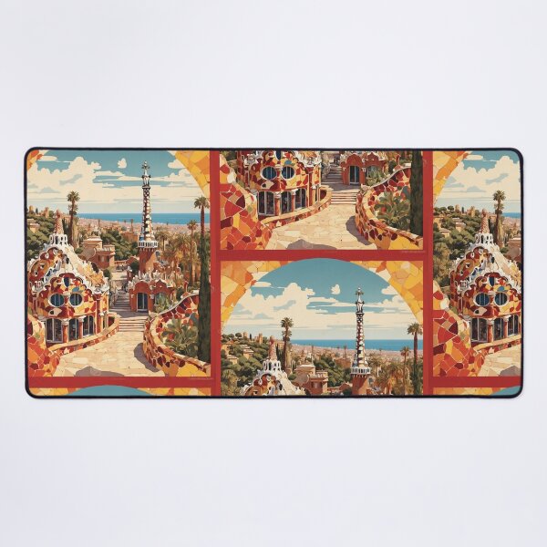 Item preview, Parque Guell Spain Tourism Vintage Poster 2 designed and sold by TravelersGems.