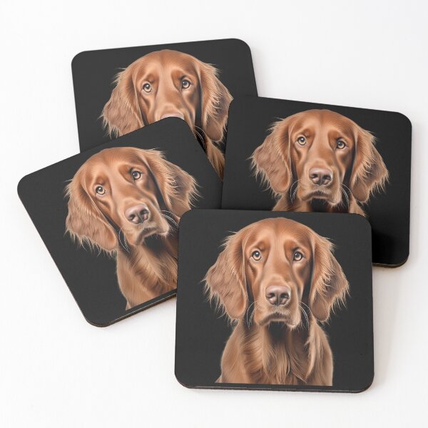 Item preview, Irish Setter Pet Dog Owner Watercolor Full Face Art Design designed and sold by fantasticdesign.