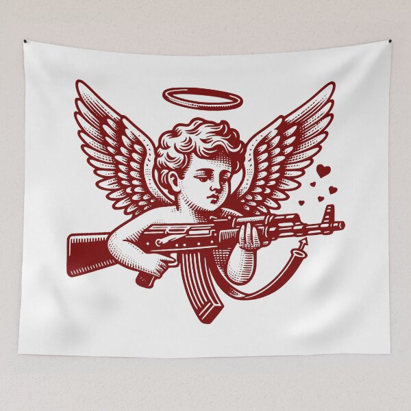 Item preview, Cupid Angel with AK 47 designed and sold by hectorgool.