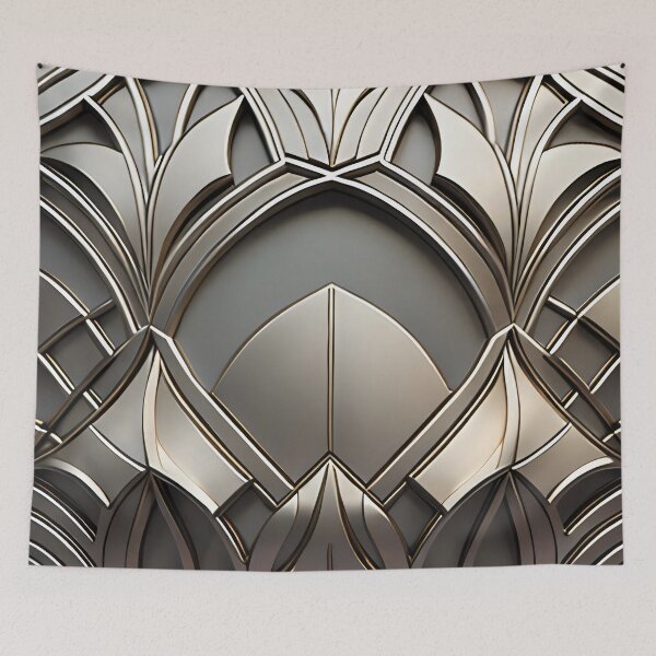 Item preview, Silver Art Deco Style 004 designed and sold by fleesphotos.