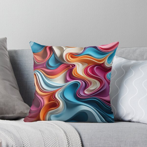 Item preview, Vibrant whimsical 3d wave abstract topography designed and sold by GregInJapanShop.