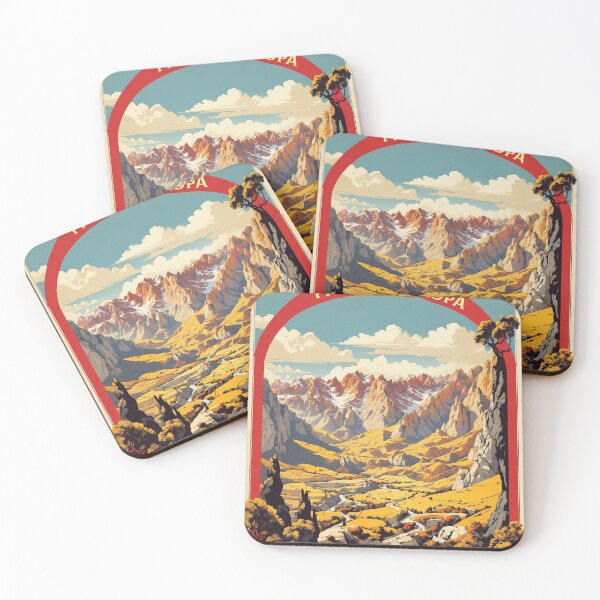 Item preview, Picos de Europa Spain Tourism Vintage Poster designed and sold by TravelersGems.