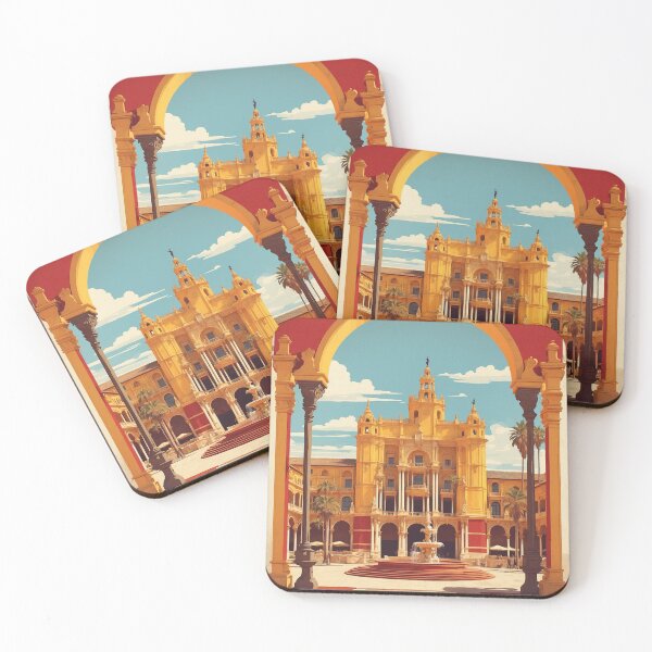 Item preview, Plaza de España Sevilla Spain Tourism Vintage Poster designed and sold by TravelersGems.