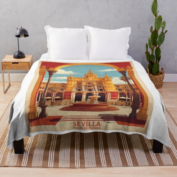 Item preview, Plaza de España Sevilla Spain Tourism Vintage Poster designed and sold by TravelersGems.