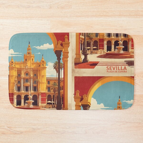 Item preview, Plaza de España Sevilla Spain Tourism Vintage Poster designed and sold by TravelersGems.