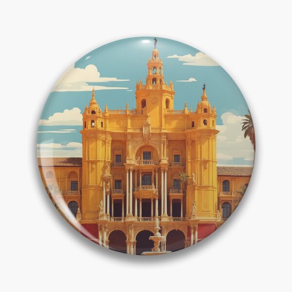 Item preview, Plaza de España Sevilla Spain Tourism Vintage Poster 2 designed and sold by TravelersGems.
