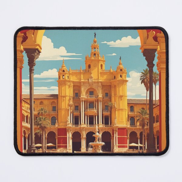 Item preview, Plaza de España Sevilla Spain Tourism Vintage Poster 2 designed and sold by TravelersGems.
